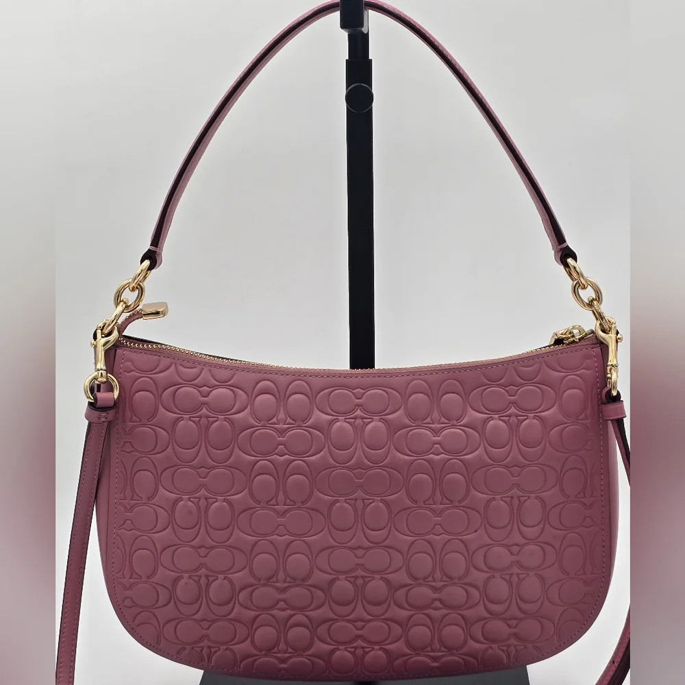 Coach Teri Hobo In Signature Embossed Leather, EUC - Picture 3 of 15